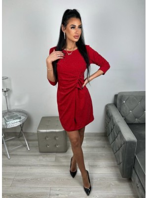 Połyskująca sukienka z marszczeniem