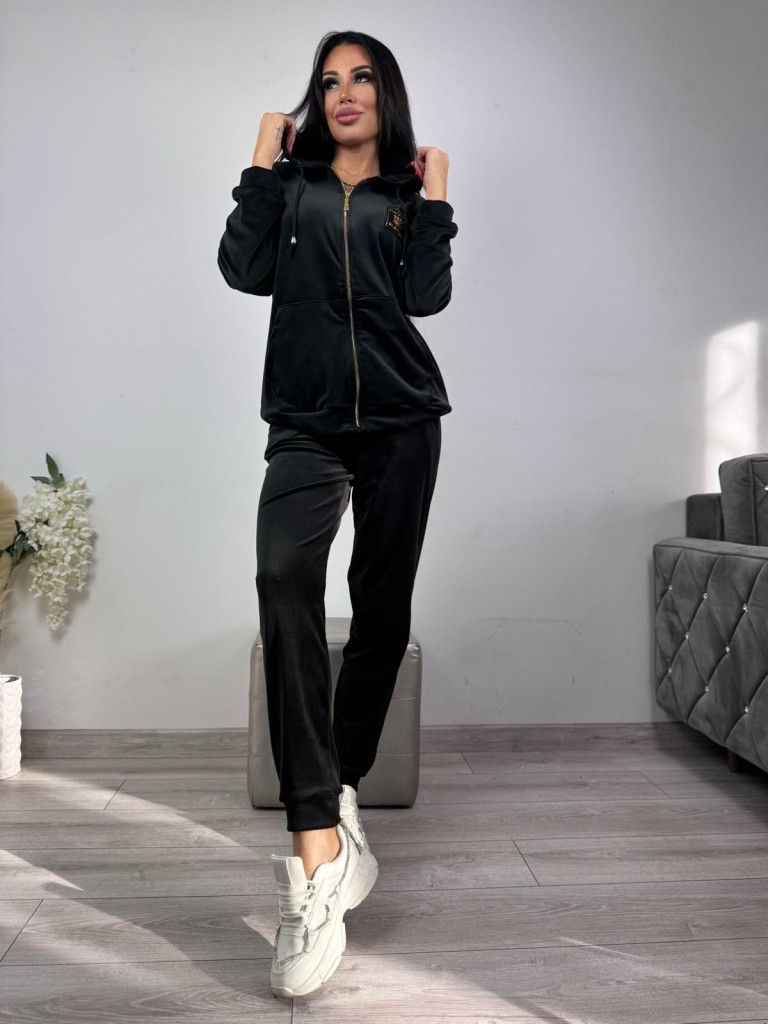 Welurowy komplet na suwak