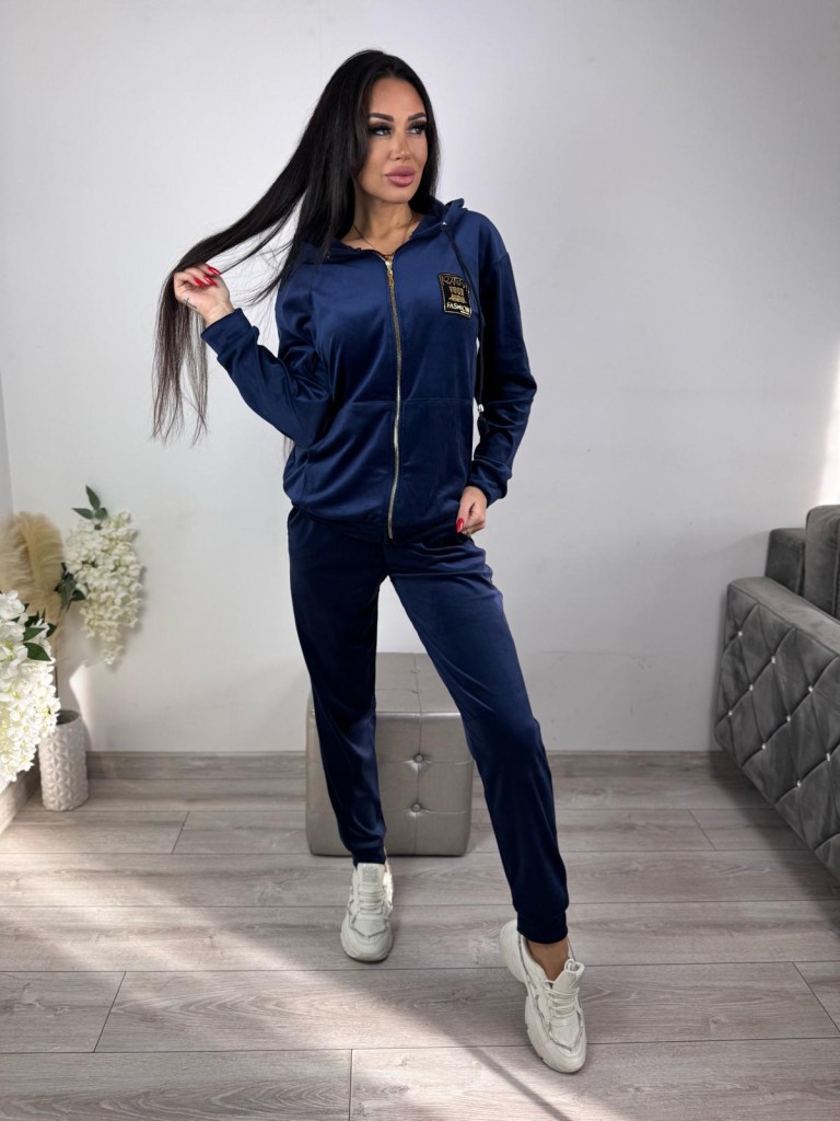 Welurowy komplet na suwak