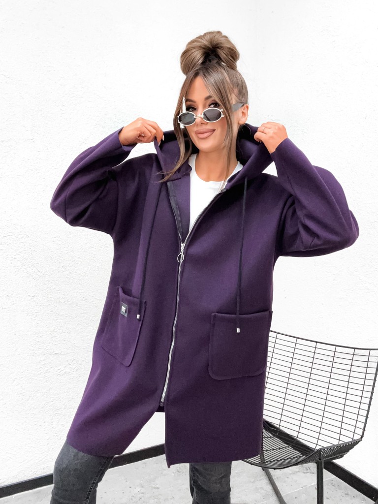 Płaszcz rozpinany z kieszonkami