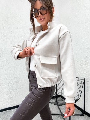 Katana z kieszeniami na guziki