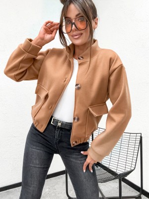 Katana z kieszeniami na guziki