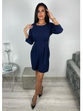 Granatowa klasyczna sukienka