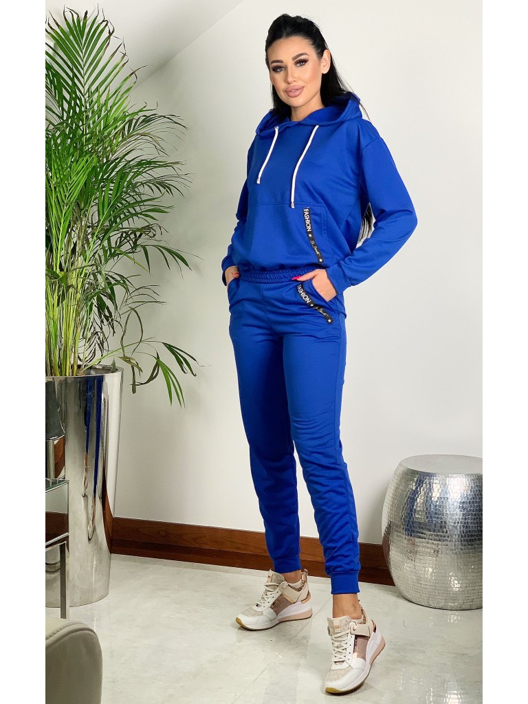 Bawełniany komplet z naszywką fashion